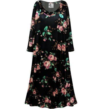

Large Extra Tall Nightgowns for Women Sleepshirt Long Sleeve Pajama Soft Sleep Dress Rosalinda Floral Print Loungewear
