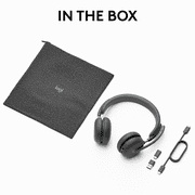 Logitech Zone 950 Premium Noise Canceling Headset with Hybrid ANC, Bluetooth, USB-C, USB-A, Certified for Zoom, Google Meet, Google Voice, Fast Pair, Graphite