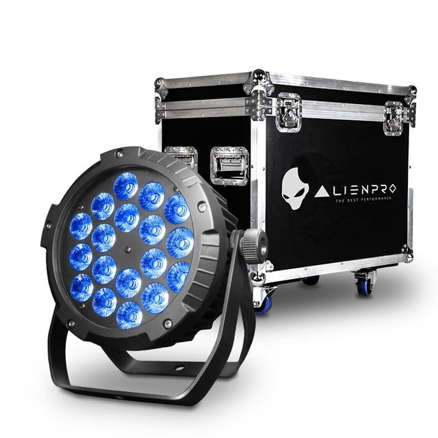 Luces Alien Pro 18X15 RGBWAUV 6 Piezas con Case