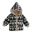 thumbnail image 3 of Esaierr Boys Girls Fall Winter Cotton Jacket Coats for Toddler Kids Hooded Puffer Cotton Jacket Baby Unisex Zipper Short Outerwear 1-7Y, 3 of 9