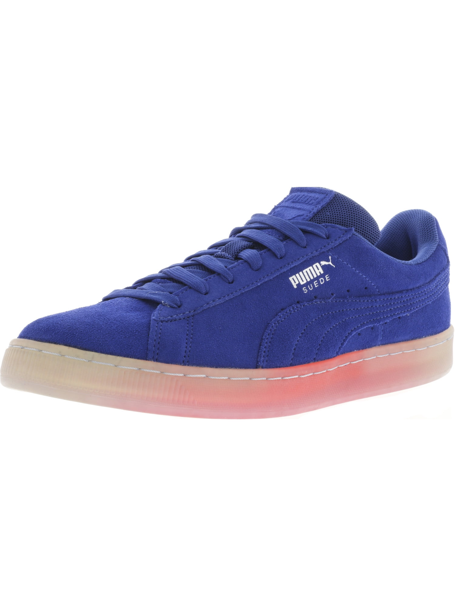 bright blue puma suedes