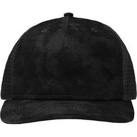 Sportsman SP1550 Modern Five-Panel Trucker Fit Cap - Old Wash Black Black