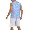 thumbnail image 5 of Gaeub Purple Dragon Scales Men's Mesh Basketball Jersey, Quick-Drying Sleeveless Top S-4XL, Loose Muscle Tank Top -4X-Large, 5 of 9