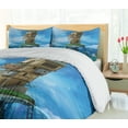 thumbnail image 5 of Ambesonne Cartoon Duvet Cover Sets, Fantasy Fisherman House, 2-Queen, Blue Brown Green, 5 of 7