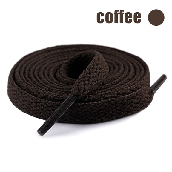 1 Pair Flat Coloured Shoe Laces Trainer Boot Shoes Short Long Thin New Shoelaces shoes-39.37"-Coffee