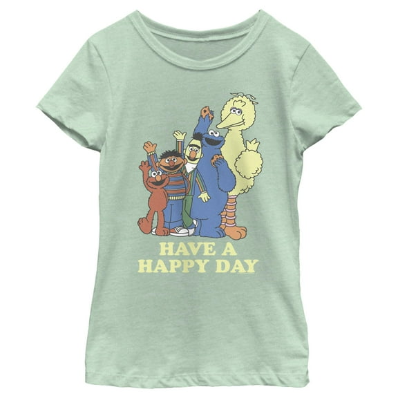Girl's Sesame Street Have a Happy Day Graphic T-Shirt