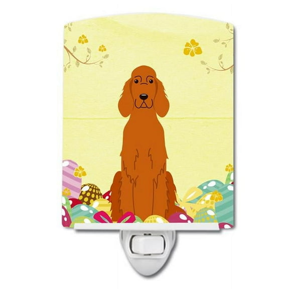Caroline's Treasures BB6064CNL Easter Eggs Irish Setter Ceramic Night Light, 6x4x3", multicolor