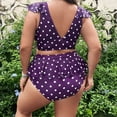 thumbnail image 5 of Eashery Tankinis Swimwear for Women Plus Size  Polka Dot Split Swimsuit Purple 3X-Large, 5 of 6