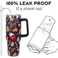 thumbnail image 4 of Christmas Tumbler with Handle and Straw Lid 40 oz,Cute Christmas Gifts for Women Gingerbread House Vacuum Insulated Leak Proof Tumbler,Winter Holiday Accessories Stainless Steel Coffee Cup Mug, 4 of 6