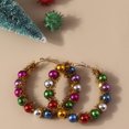 thumbnail image 1 of Puntoco Pendientes de bola con forma de círculos retorcidos para Navidad, regalos de fiesta con personalidad, 1 of 3