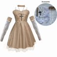 thumbnail image 1 of Misa Amane Faux Leather Cosplay Costume Set With Wig Stockings Necklace, 1 of 10