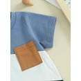 thumbnail image 5 of Bagilaanoe 2pcs Toddler Baby Boy Shorts Set Short Sleeve Contrast Color T Shirt Tops + Shorts 6M 12M 18M 24M 3T 4T Kids Casual Summer Clothes, 5 of 8