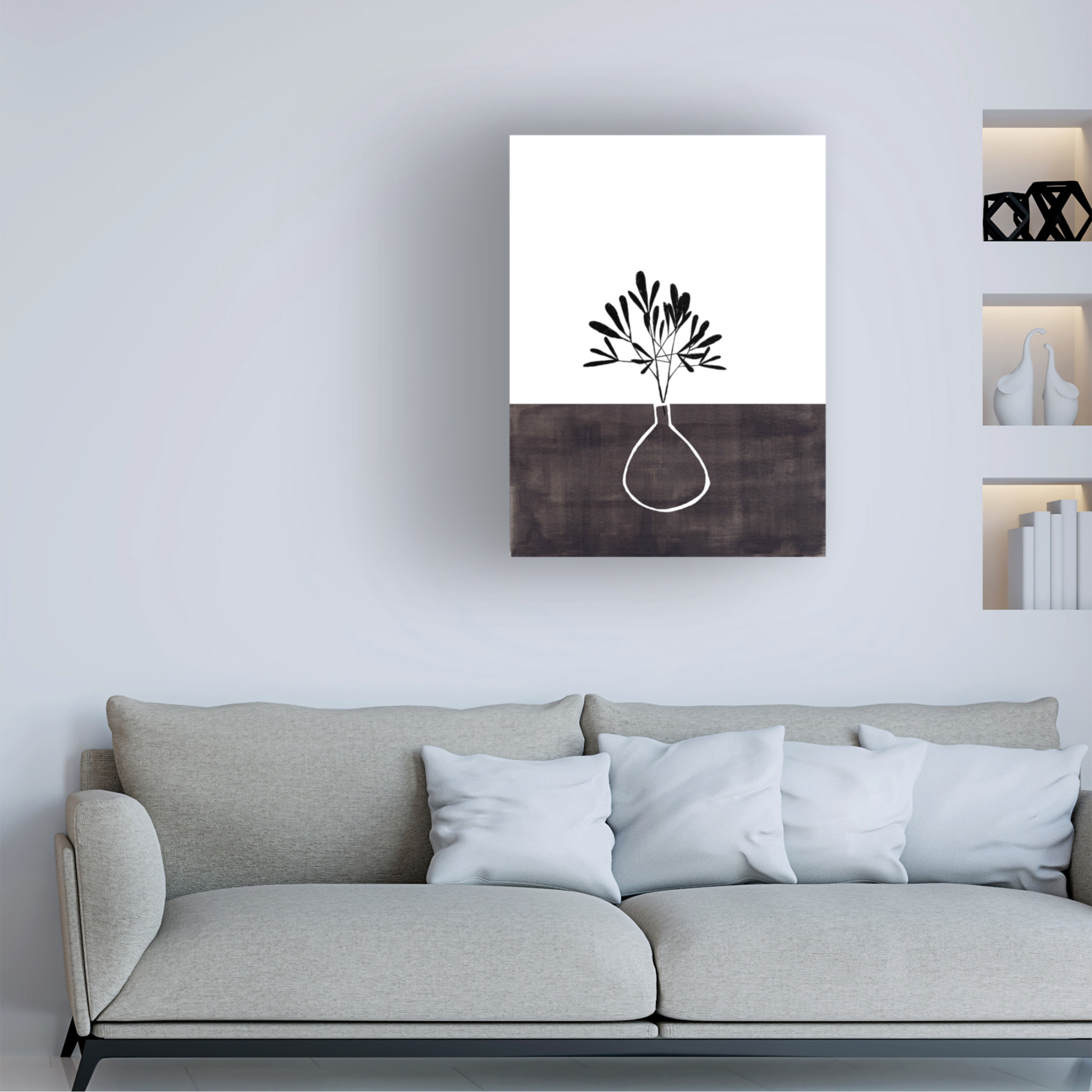 Trademark Fine Art Ejaaz Haniff Ink Vase Canvas Wall Art