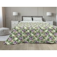 thumbnail image 1 of Philodendron Down Alternative Comforter, Monochrome Pattern with Detailed Modernistic Leaves Graphic, Microfiber Quilt for All Season, 5 Sizes, Charcoal Grey and White, by Ambesonne, 1 of 3