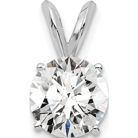 14K White Gold Lab Grown Dia 1.00Ct. Rnd Cert Si1/Si2, G H I, Solitaire Pe Made In United States pm4396-100c-wlg