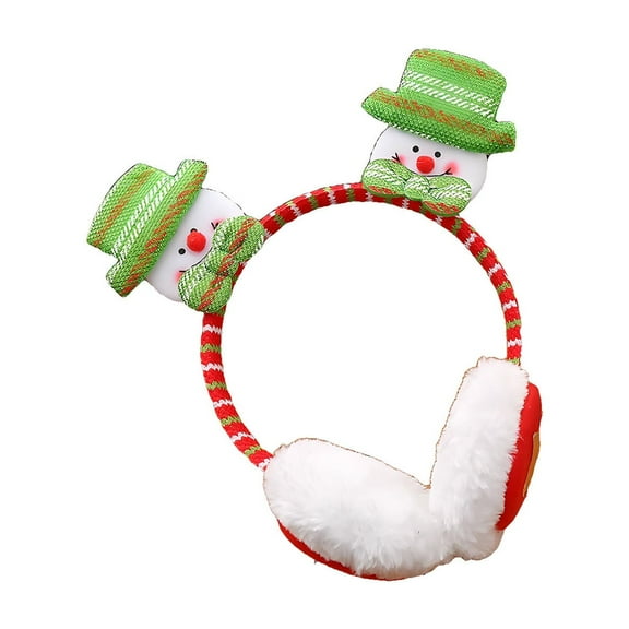 A Snowman Design Christmas Earmuffs For Winter Warmth And Holiday Accessories