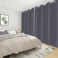 thumbnail image 6 of Nanqianyi Solid Color Blackout Curtains 63 Inches Long, Grey Curtains 2 Panels Set, Thermal Insulated Grommet Drapes for Living Room Bedroom (W52 x L63 Inch, Grey), 6 of 10