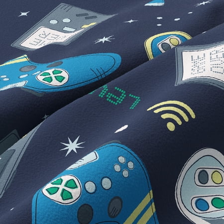 MAINSTAYS KIDS GLOW IN THE DARK GAMER REVERSIBLE COMFORTER SET WITH SHEETS, FULL, 7 PIECES