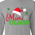 thumbnail image 4 of Inktastic Mimi Claus with Christmas Santa Hat and Snowflakes Long Sleeve T-Shirt, 4 of 5