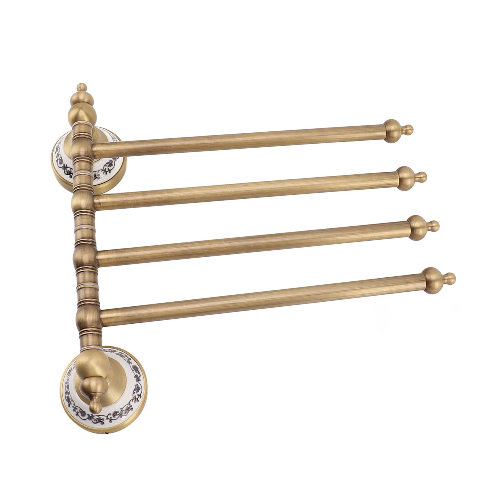 Antique brass towel rack best sale