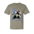 thumbnail image 1 of Wild Bobby, Howling Wolf Full Moon, Animal Lover, Garment-Dyed Washed Look Short Sleeve T-Shirt, Sand, Medium, 1 of 3