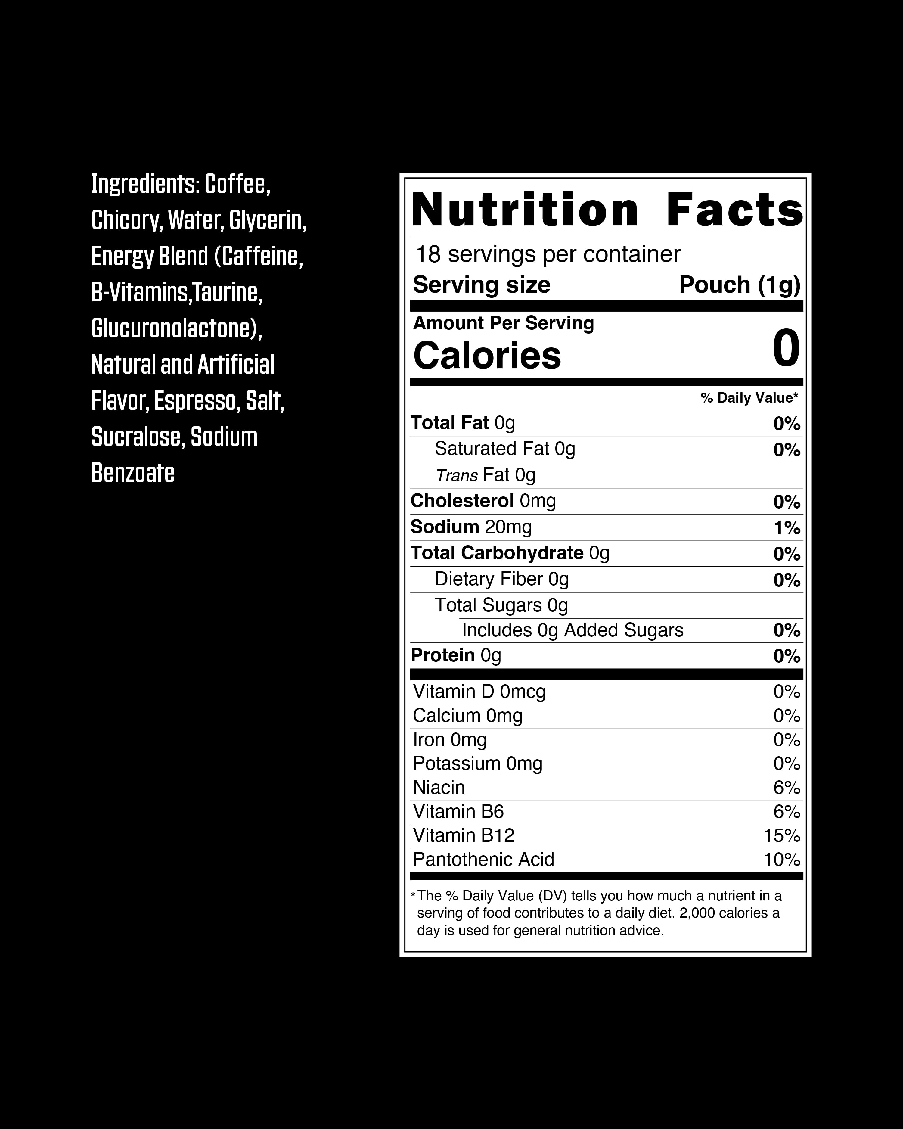 Grinds Coffee Pouches, 50mg Caffeine, Double Mocha, 18 Pouches (1 Can)