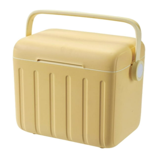 Colaxi Insulated Box Cold/Heat Preservation Beverage Storage Organizer Storage Container Ice Box for Party Boat Picnic Yellow