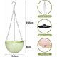 thumbnail image 2 of 5 Pices Plastique Panier Suspendu, Panier Plantes Suspendu Pots De Fleurs Conteneur De Support De Plante Avec Crochets De Chane Pour Plantes Fleu, 2 of 5