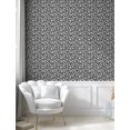 thumbnail image 5 of Ambesonne Music Peel & Stick Wallpaper for Home, Fun Notes Circular Hoops, 13"x36", Black White, 5 of 6
