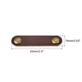 thumbnail image 2 of Leather Cable Tie Leather Cord Organizer 63x16mm Cable Straps Cable Leather Clips Brown, Pack of 5, 2 of 6