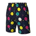 thumbnail image 4 of Sikiie Colorful Ping Pong Rackets Print Men's Beach Shorts, High Elastic Quick-drying Shorts - with Drawstring and Slip Pockets, Suitable for Beach, Sports, Vacation-XX-Large, 4 of 6