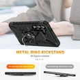 thumbnail image 6 of ELEHOLD Heavy Duty Rugged Case for Samsung Galaxy A16 5G,360° Rotation Ring Holder Kickstand Function Anti-Slip Work with Magnetic Car Mount Shockproof Protective Case,Black, 6 of 8