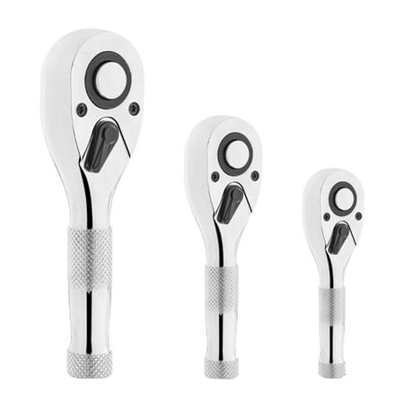 

3pcs Ratchet Wrench 72 Tooth 1/4inch 3/8inch 1/2inch Drive Quick-Release Head