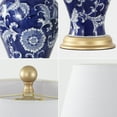 thumbnail image 5 of JONATHAN Y Grace 24" French Country Cottage Ceramic/Iron Floral Urn LED Table Lamp, Navy/White, JYL3009E, 5 of 7