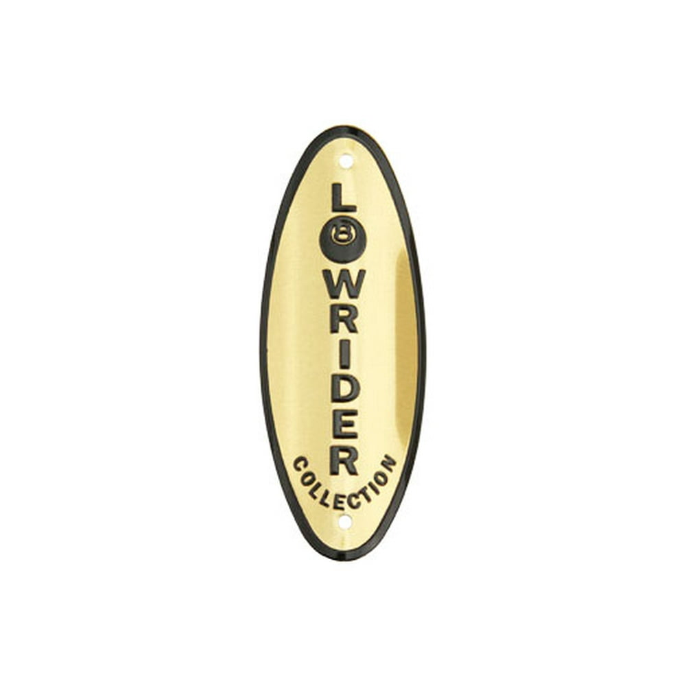 Lowrider Name Plate Gold/Black. Bike name plate, bicycle name plate