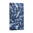 thumbnail image 2 of Yayeee Blank Wall Plate Cover 1-Gang 4.5"x2.7" Home Unused Decorative Outlet, Watercolor Shark Pattern, 2 of 7