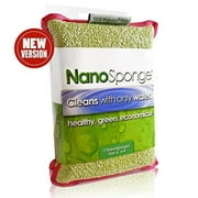 Nano Sponge Cleaning Sponges. Supersized Everyday Heavy Duty Household Kitchen and Dish Sponge. 2 pack. 6 x 4"