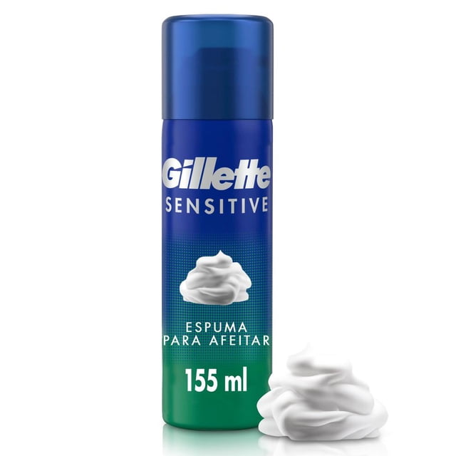 Espuma para Afeitar Gillette Sensitive para Hombres con Piel Sensible 155mL