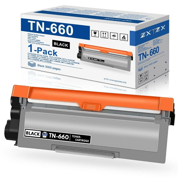 TN660 Toner Cartridge Replacement for Brother TN630 660 Toner Black