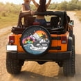 thumbnail image 3 of KAKALAD Mountain Surfing Waves Palm Trees 01 Spare Tire Cover Universal Vehicle Accessories Buckle Car Tools 14”in, 3 of 6
