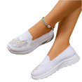 thumbnail image 5 of Embroidered Orthopedic Shoes for Women, Slip On Knit Loafers Breathable Mesh, Casual Sneakers Lightweight Comfortable Orthopedic Walking Shoes, 5 of 5
