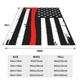 thumbnail image 3 of Pofeuu Firefighters USA Flag Black And White Flag Print Ultra-Soft Micro Fleece Blanket,for Bed Or Sofa,All Season Throw Blankets Flannel Blanket-80"x60", 3 of 7
