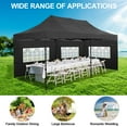 thumbnail image 6 of SANOPY 10x20 FT EZ Pop Up Canopy Anti-UV Waterproof Outdoor Tent Portable Party Commercial Instant Canopy Shelter Height Adjustable Tent Gazebo with 6 Removable Sidewalls, 4 Sandbags, Roller Bag, 6 of 17