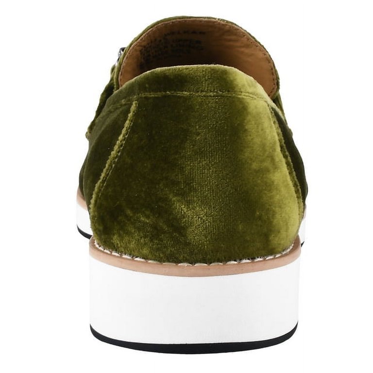 LIBERTYZENO Men\'s Olive Canvas Textile Velvet Loafer Tuxedo Slip On Shoes LIBERTYZENO Mens Classic Formal Shoes Slip On Loafers, Olive  main image 4
