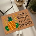 thumbnail image 6 of SLYNSHome Pineapple Component Door Mat Welcome Floor Doormat 23.62 X 15.75in Non Slip Floor Mat Summer Holiday Funny Novelty Door Mats Indoor Outdoor Decor, 6 of 8