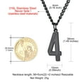 thumbnail image 6 of KeyStyle Number Pendant Necklace for Men Baseball Necklace Black Plated Athlete Sports Chain Necklace Anniversary Gifts Jewelry for Men, 6 of 10