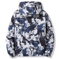 thumbnail image 4 of Winter Warm Hooded Mens Down Jacket Coats Thermal Insulated Outerwear Floral Printed for Cold Weather Windproof with Detachable Hood A-Blue XXXL, 4 of 4