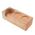 thumbnail image 4 of Soporte de madera para manipulación de café, estación de compactación de café antideslizante de 3 orificios para cafeterías, hogar, restaurante, Color madera, 4 of 10