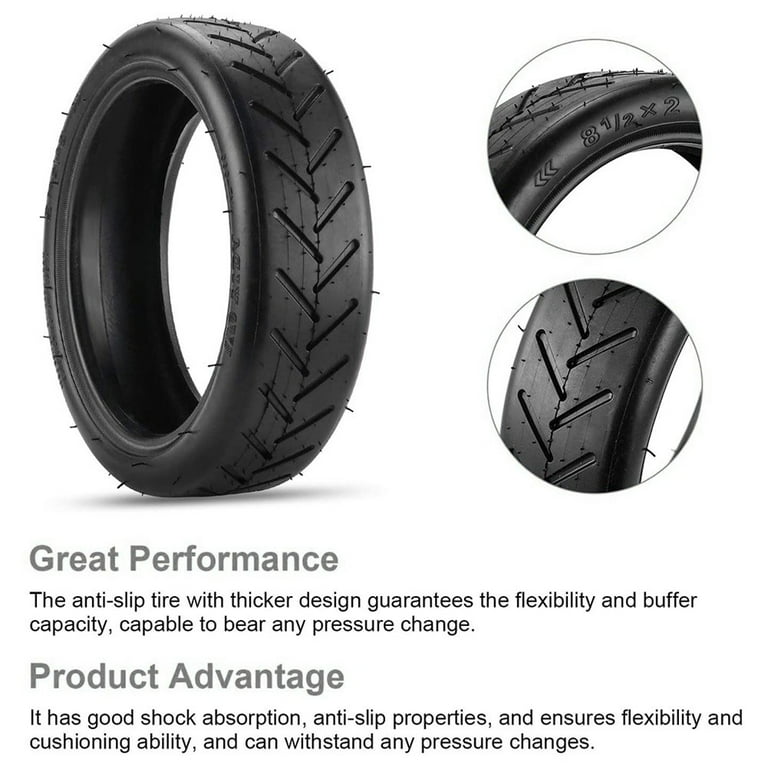 Felixstory 8.5 inch 50/75-6.1 Solid Rubber Tire for Gotrax GXL V2/XR/APEX  XL Hiboy S2/S2R Xiaomi M365/Pro Electric Scooter