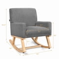 thumbnail image 5 of Zaverox  Comfortable Upholstered Rocking Chair with High-Density Foam Cushion, Sturdy Solid Wood Base, Ideal for Living Room, Nursery, or Bedroom, 5 of 12